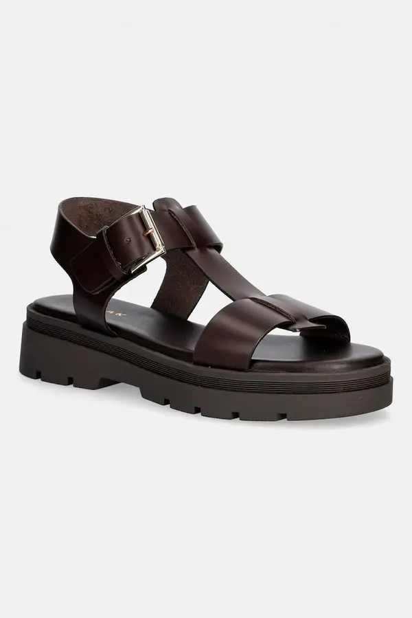 Jonak Jonak sandale s platformom za žene od kože LISBONNE CUIR