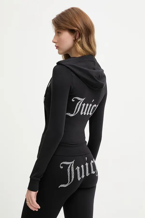 Juicy Couture Juicy Couture dukserica na zakopčavanje za žene s pamukom OOLA HOODIE