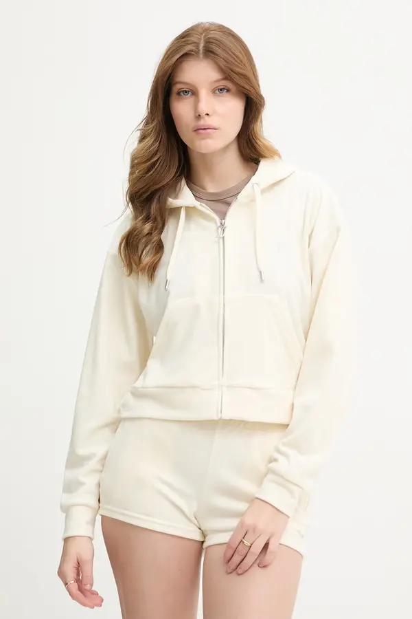 Juicy Couture Juicy Couture dukserica sa kapuljačom ženska od velura ICCLE HOODIE