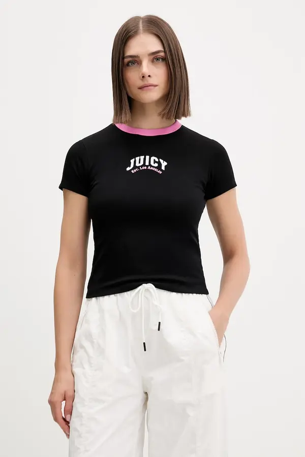 Juicy Couture Juicy Couture majica za žene s pamukom RINGER TSHIRT
