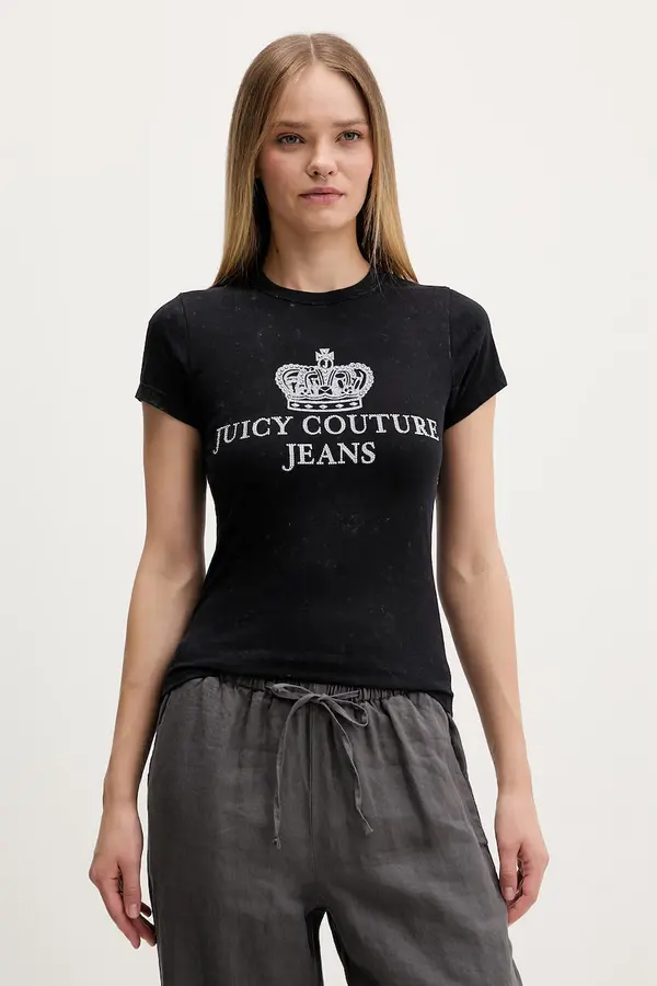 Juicy Couture Juicy Couture majica ženska pamučna HERITAGE HILTON