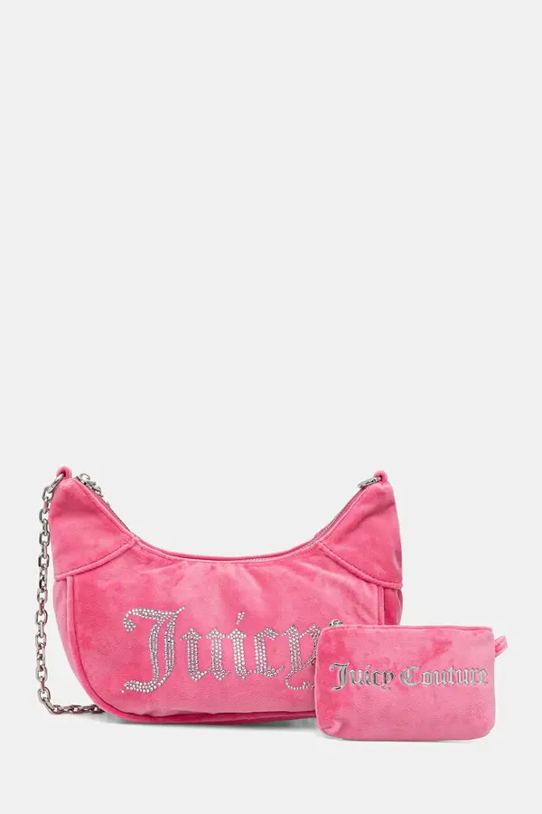 Juicy Couture Juicy Couture mala torba hobo za žene od velura KIMBERLY