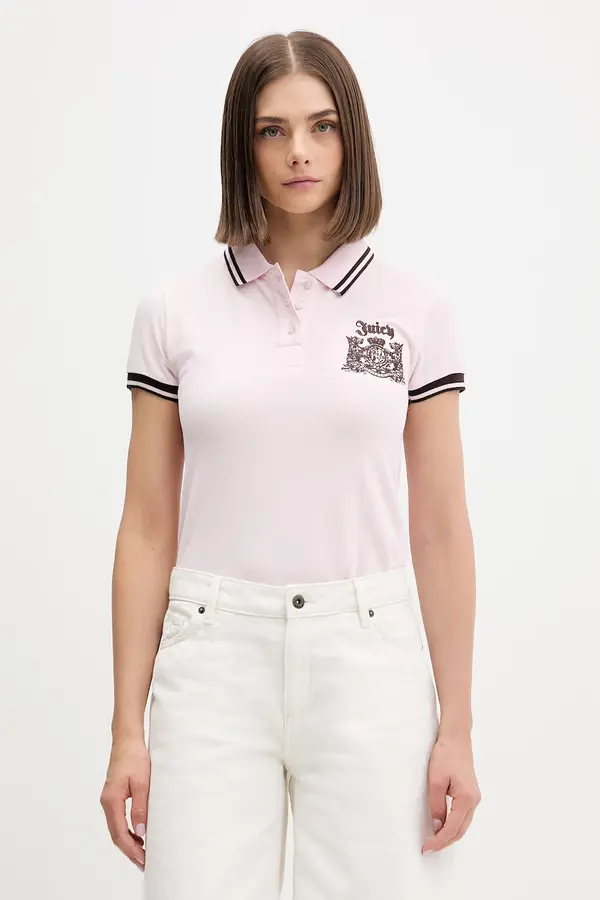 Juicy Couture Juicy Couture polo ženski pamučni POLO TOP