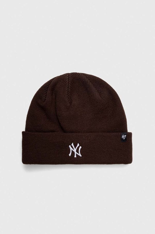 47brand Kapa 47brand New York Yankees Randle boja: smeđa, od debelog pletiva