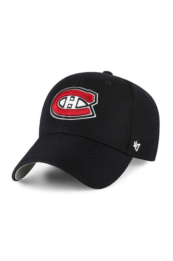47brand Kapa 47brand NHL Montreal Canadiens boja: crna, s aplikacijom