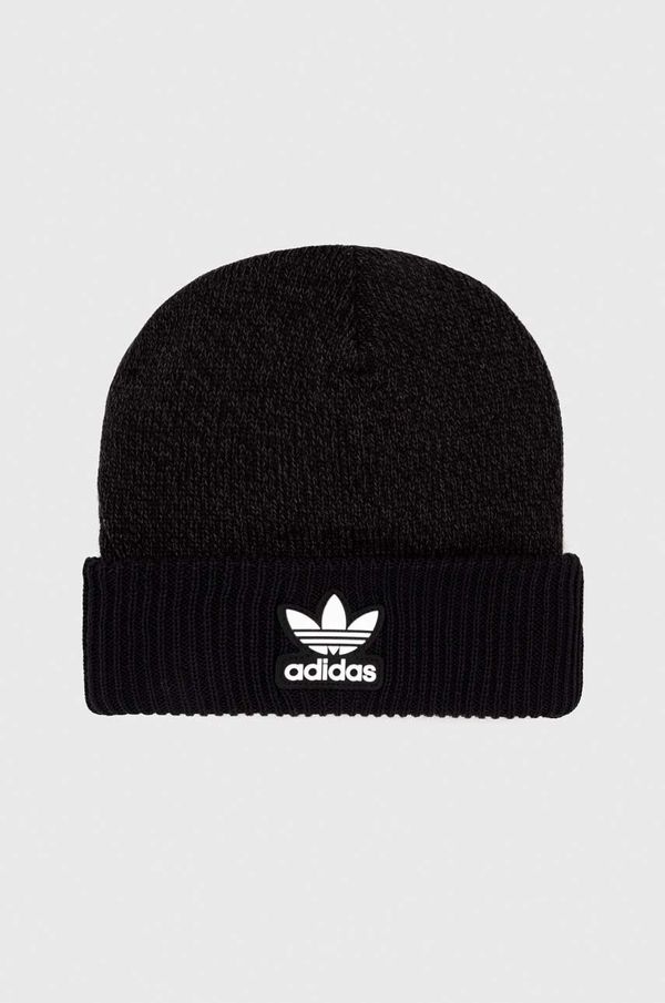 adidas Originals Kapa adidas Originals boja: crna, od tanke pletenine