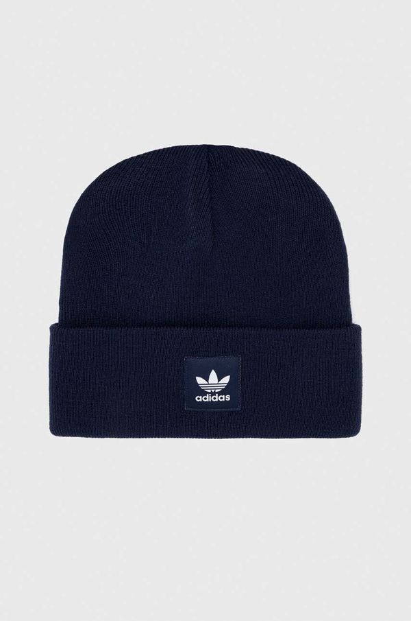 adidas Originals Kapa adidas Originals boja: tamno plava, od tanke pletenine