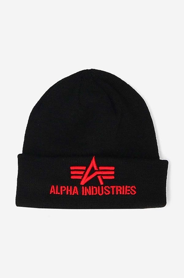 Alpha Industries Kapa Alpha Industries 3D Beanie boja: crna, od tanke pletenine, 168910.94-black