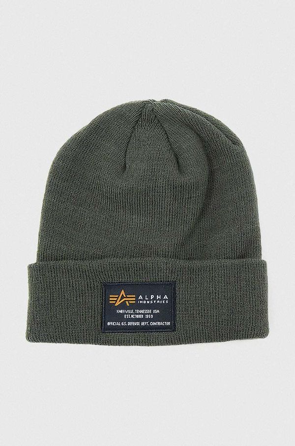 Alpha Industries Kapa Alpha Industries Crew Beanie boja: zelena, od tanke pletenine, 128924.257-green