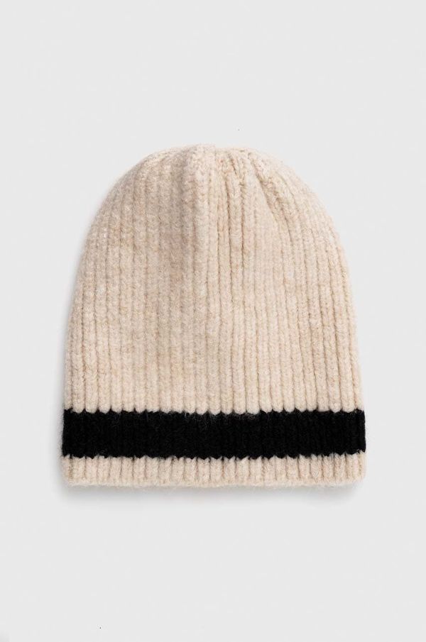 Answear Lab Kapa Answear Lab boja: bež, od debelog pletiva