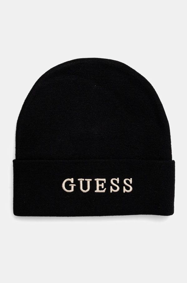 Guess Kapa Guess boja: crna, od debelog pletiva, AW5189 POL01