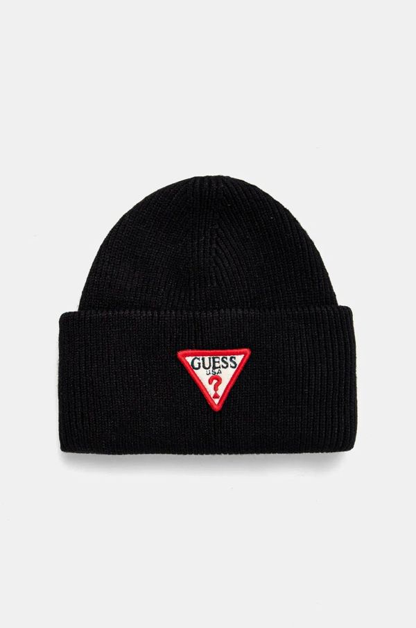 Guess Kapa Guess boja: crna, od debelog pletiva, AW5234 VIS01