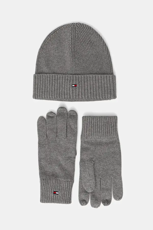 Tommy Hilfiger Kapa i rukavice s dodatkom kašmira Tommy Hilfiger 2-pack