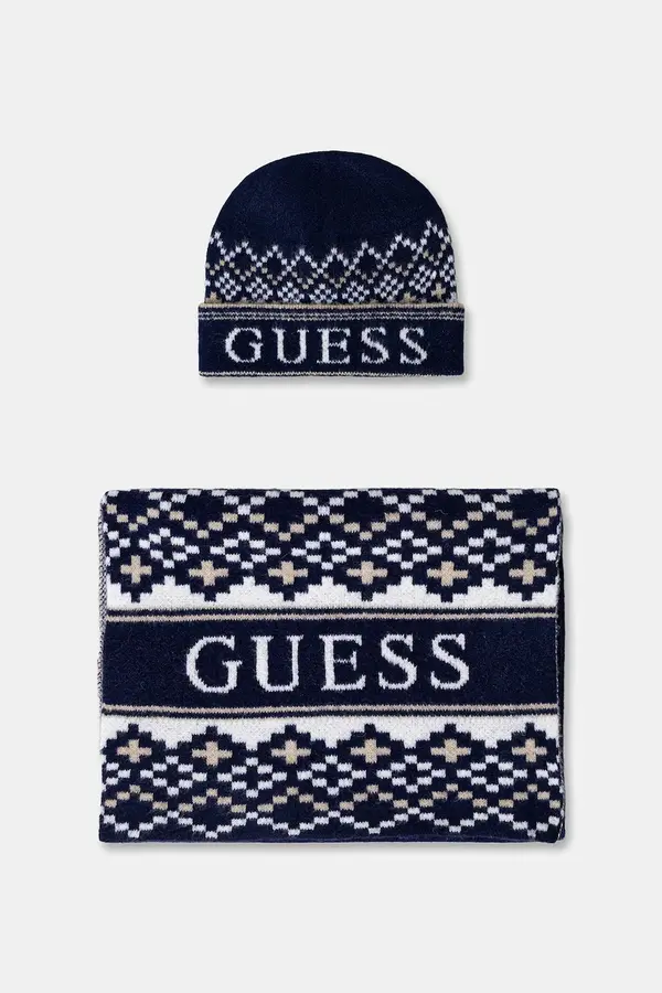 Guess Kapa i šal s dodatkom vune Guess