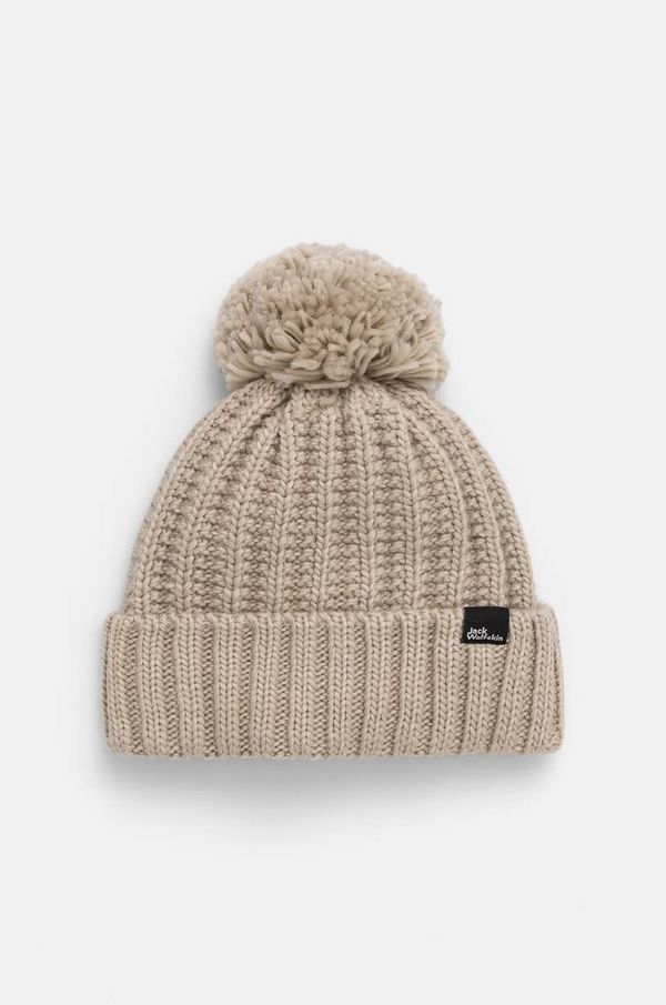 Jack Wolfskin Kapa Jack Wolfskin boja: bež, od debelog pletiva