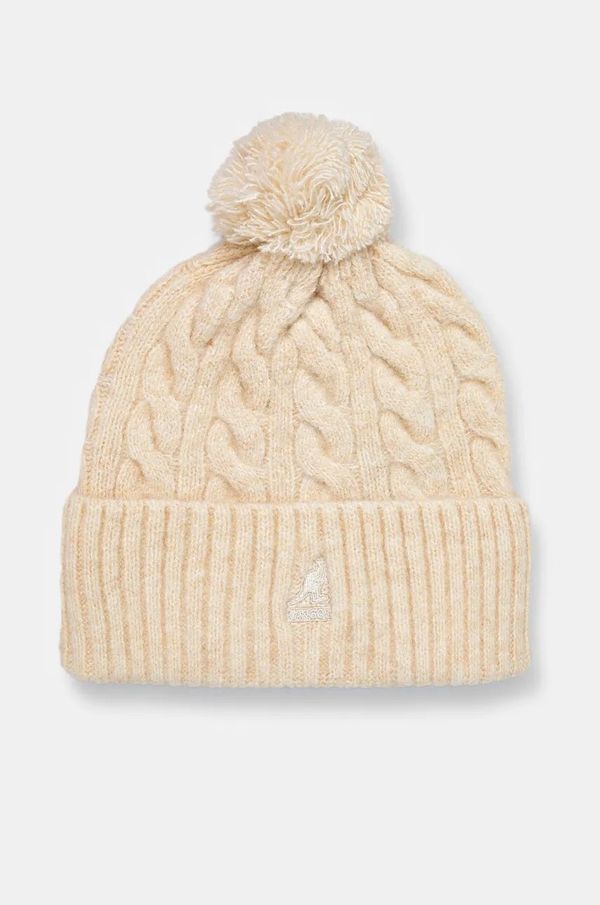 Kangol Kapa Kangol POMPOM boja: bež, od tanke pletenine, K4460SM.CH120