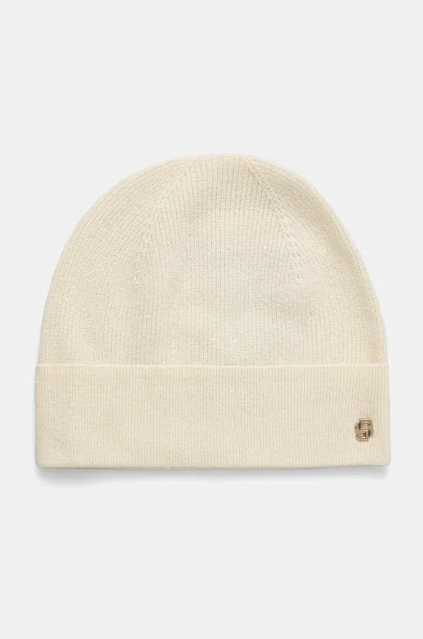 BOSS Kapa od kašmira BOSS boja: bijela, od tanke pletenine, vunena, 50524288