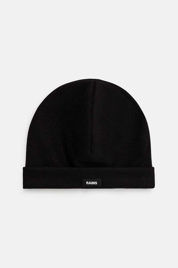 Rains Kapa Rains Ribbed Fleece Beanie T1 boja: crna, 20360-01