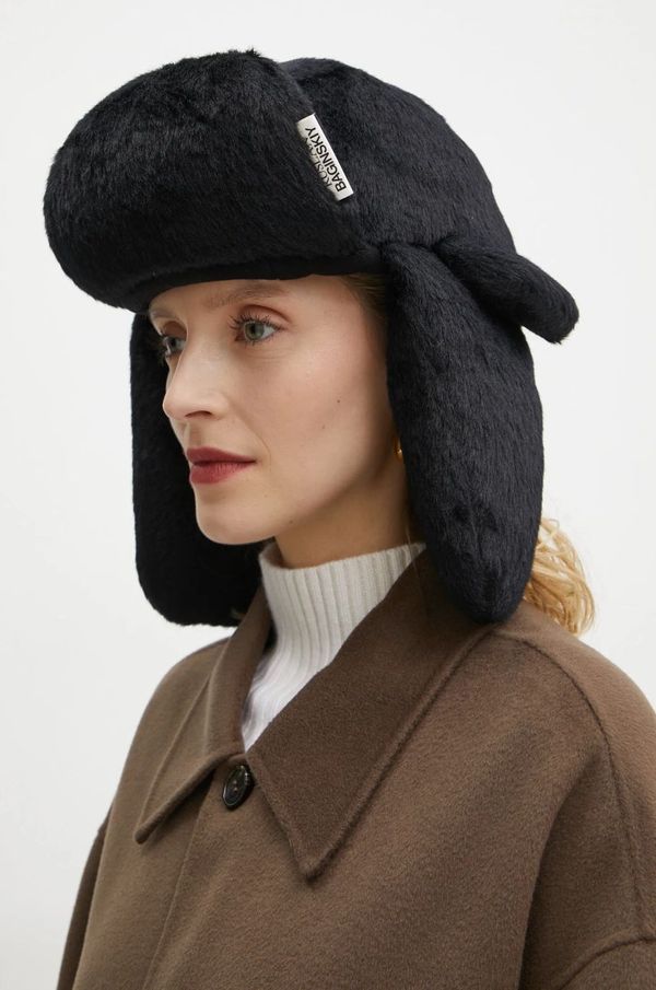 RUSLAN BAGINSKIY Kapa Ruslan Baginskiy boja: crna, od debelog pletiva, AVIH033-P-FF-FLT