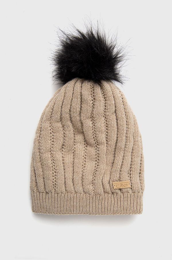 CMP Kapa s dodatkom vune CMP boja: bež, od debele pletenine