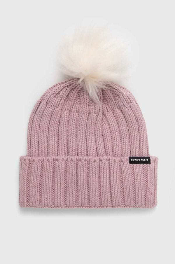 Converse Kapa s dodatkom vune Converse boja: ljubičasta, od debelog pletiva