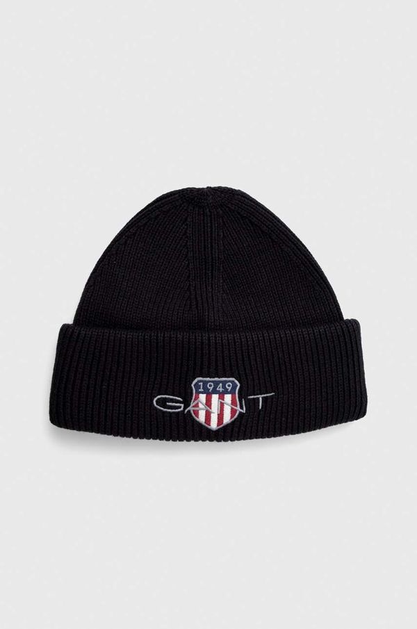 Gant Kapa s dodatkom vune Gant boja: crna, od debelog pletiva