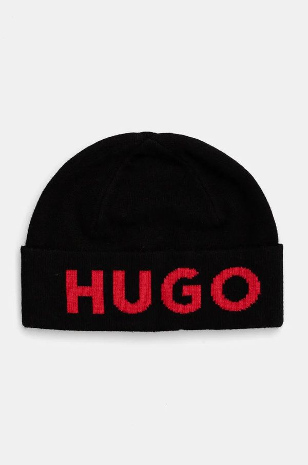Hugo Kapa s dodatkom vune HUGO boja: crna, 50528306