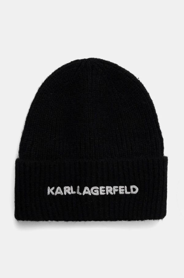Karl Lagerfeld Kapa s dodatkom vune Karl Lagerfeld boja: crna, A1W33156