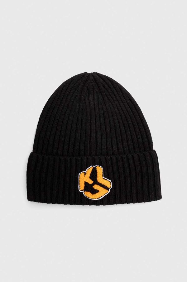 Karl Lagerfeld Jeans Kapa s dodatkom vune Karl Lagerfeld Jeans boja: crna