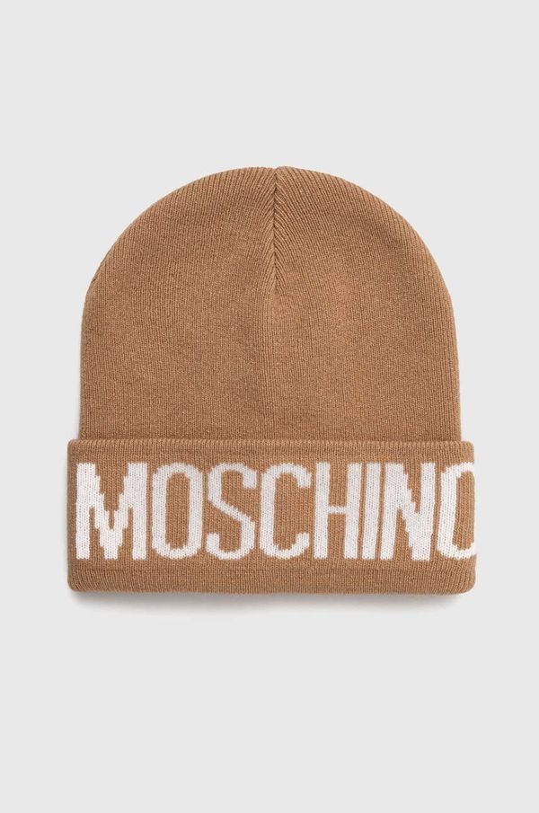 Moschino Kapa s dodatkom vune Moschino boja: smeđa, od debelog pletiva, M5672 60102