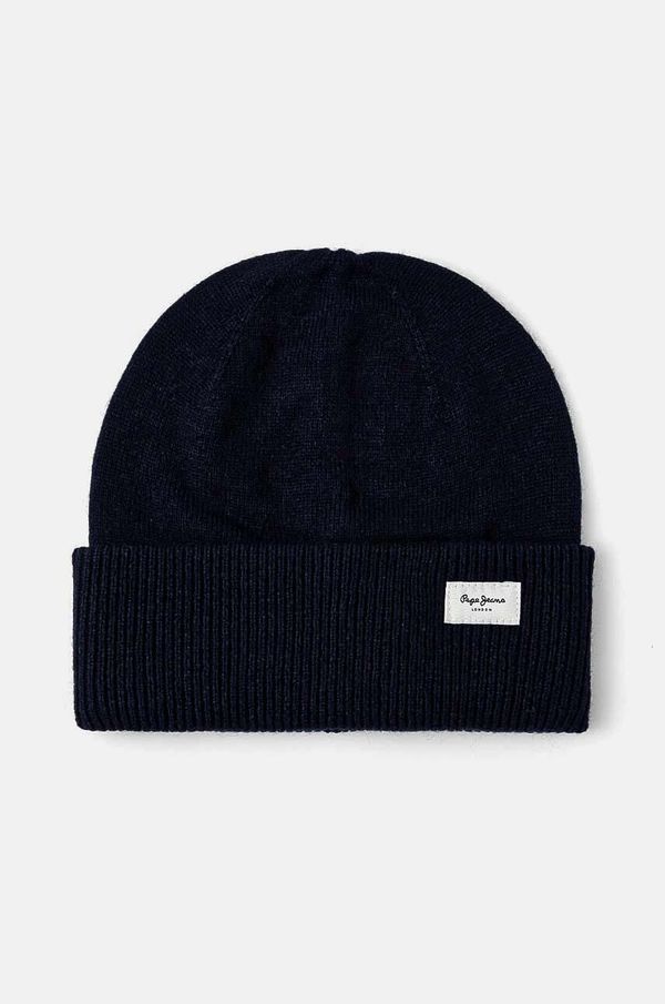 Pepe Jeans Kapa s dodatkom vune Pepe Jeans YELA HAT boja: tamno plava, od tanke pletenine, PL040360