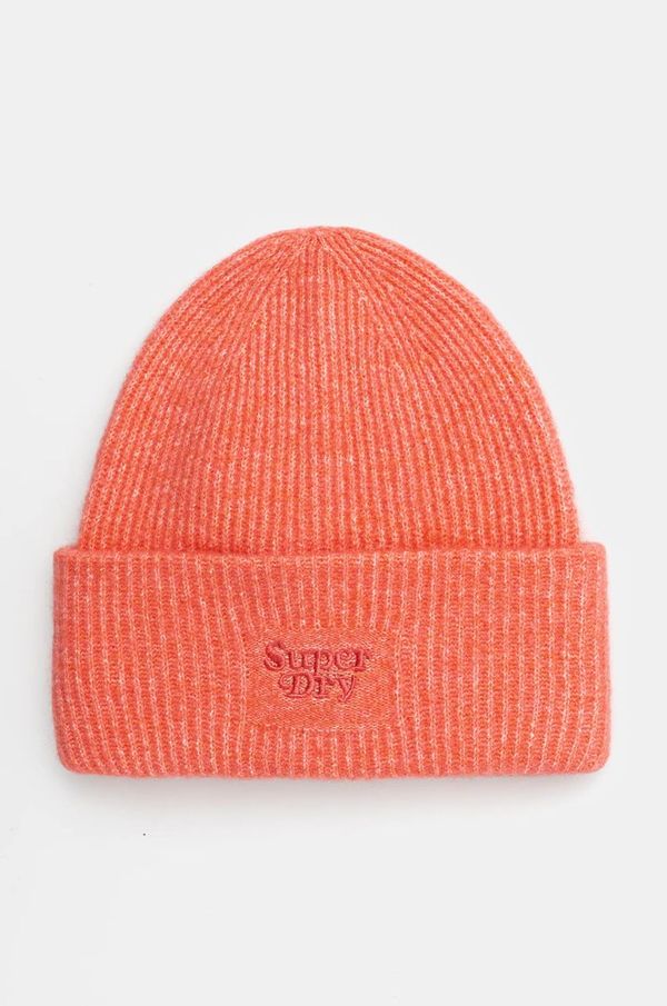 Superdry Kapa s dodatkom vune Superdry boja: ružičasta, od debelog pletiva, Y9010185A-OU3