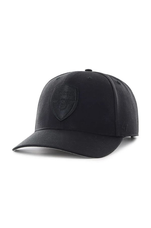 47 brand Kapa sa šiltom 47 brand Arsenal FC boja: crna, s aplikacijom, EPL-CLZOE30WBP-BK