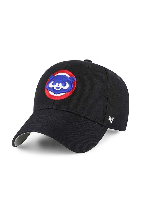 47 brand Kapa sa šiltom 47 brand MLB Chicago Cubs boja: crna, s aplikacijom, B-MVP05WBV-BKH