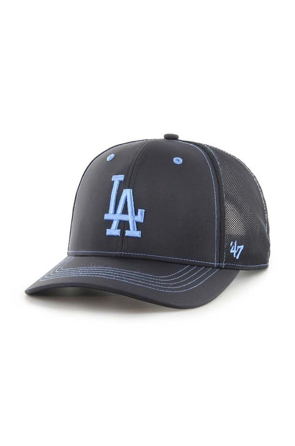 47 brand Kapa sa šiltom 47 brand MLB Los Angeles Dodgers boja: crna, s aplikacijom, B-XRAYD12BBP-BK