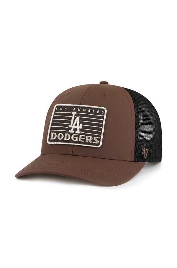 47 brand Kapa sa šiltom 47 brand MLB Los Angeles Dodgers boja: smeđa, s aplikacijom, B-OUTTK12NYP-BW