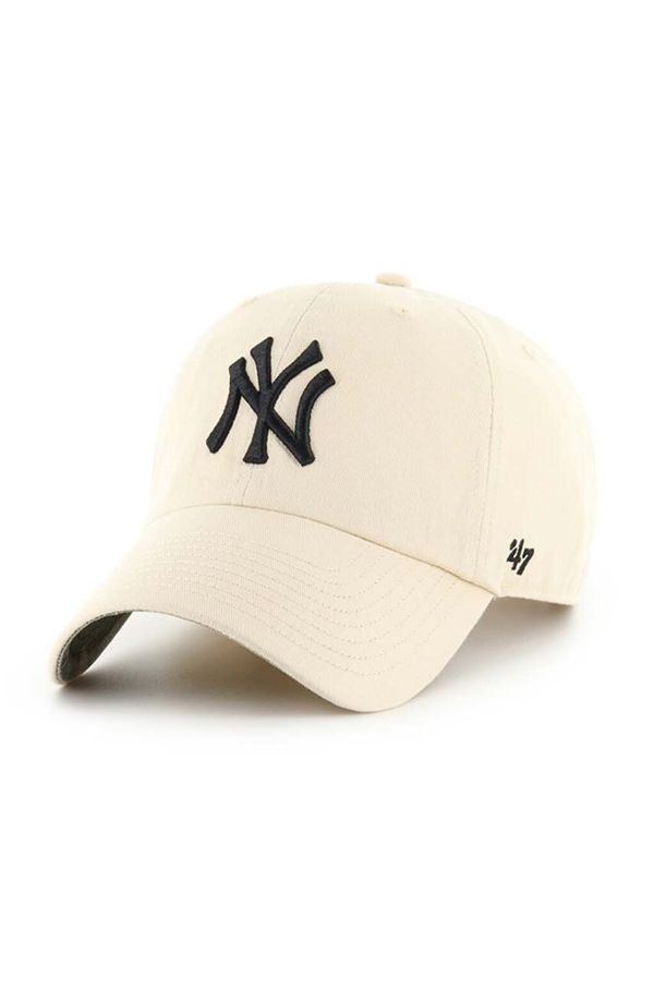 47 brand Kapa sa šiltom 47 brand MLB New York Yankees boja: bež, s aplikacijom, B-BPCAM17GWS-NT