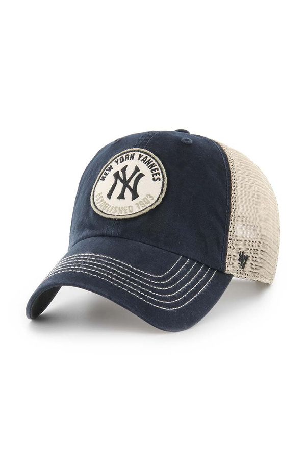 47 brand Kapa sa šiltom 47 brand MLB New York Yankees boja: crna, s aplikacijom, B-PITSC17BXP-VB