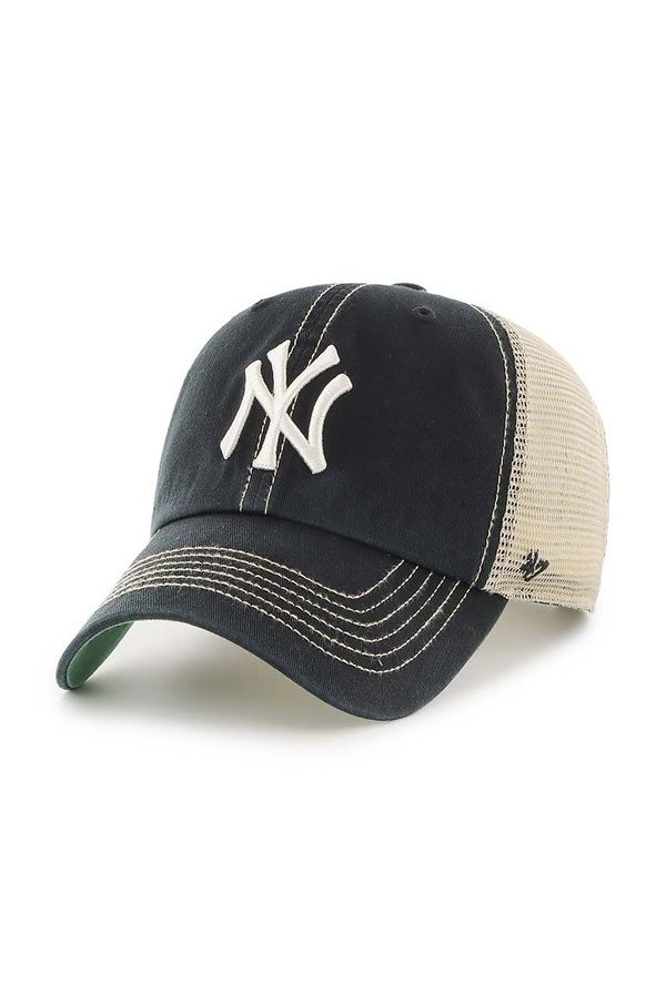 47 brand Kapa sa šiltom 47 brand MLB New York Yankees boja: crna, s aplikacijom, B-TRWLR17GWP-BK