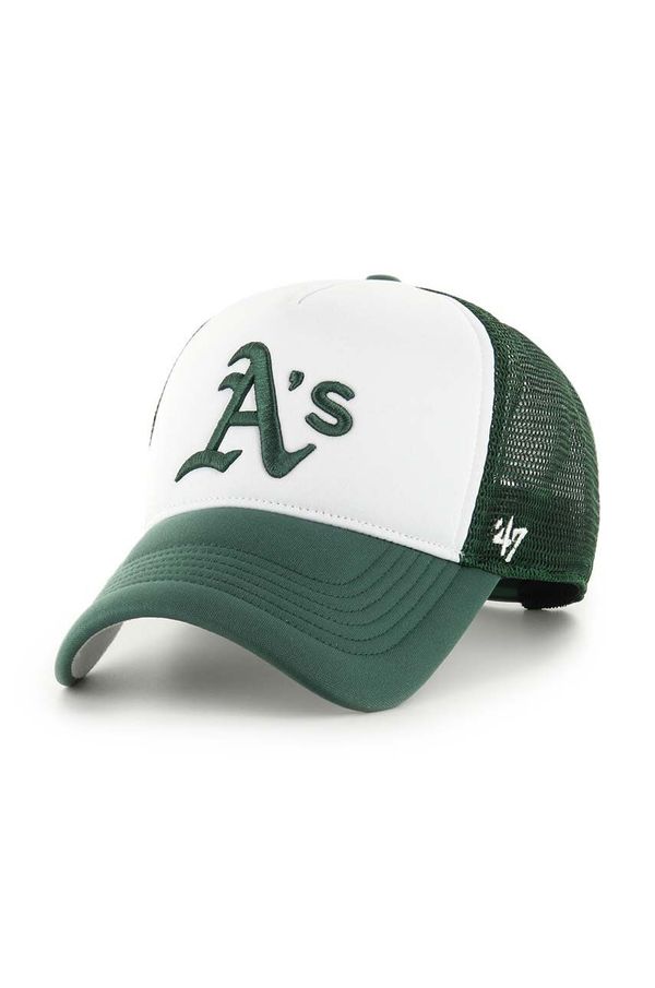 47 brand Kapa sa šiltom 47 brand MLB Oakland Athletics boja: zelena, s aplikacijom, B-TRTFM18KPP-DG