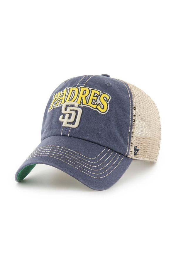 47 brand Kapa sa šiltom 47 brand MLB San Diego Padres boja: tamno plava, s aplikacijom, B-TSCLA21LAP-VNB