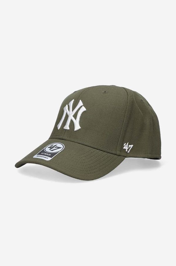 47 brand Kapa sa šiltom 47 brand New York Yankees MLB boja: zelena, s aplikacijom, B-MVPSP17WBP-SWL