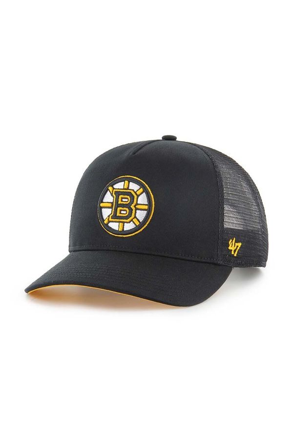 47 brand Kapa sa šiltom 47 brand NHL Boston Bruins boja: crna, s aplikacijom, H-MSHTC01GWP-BKA