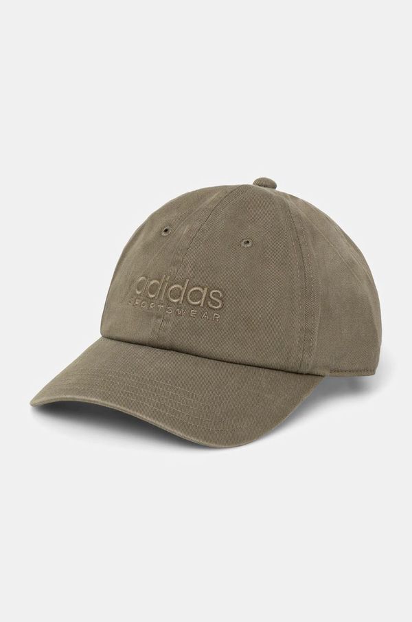 adidas Kapa sa šiltom adidas boja: zelena, s aplikacijom, JF6041
