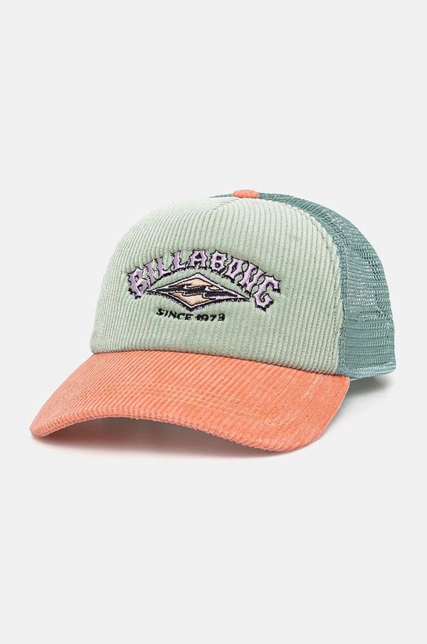 Billabong Kapa sa šiltom Billabong Since 73 Cord Trucker boja: zelena, s tiskom, UBJHA00373