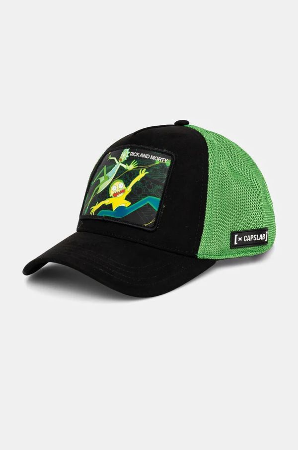 Capslab Kapa sa šiltom Capslab x Rick & Morty boja: crna, s aplikacijom, CL/REM5/1/PCT/REM