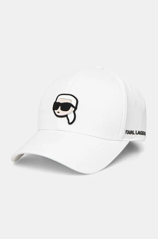 Karl Lagerfeld Kapa sa šiltom Karl Lagerfeld boja: bijela, s aplikacijom, 551122.805615