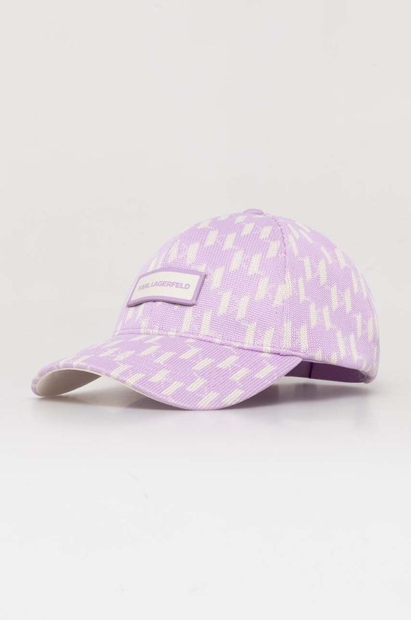 Karl Lagerfeld Kapa sa šiltom Karl Lagerfeld boja: ljubičasta, s uzorkom