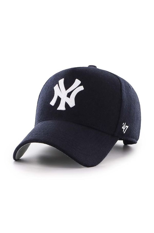 47 brand Kapa sa šiltom s dodatkom vune 47 brand MLB New York Yankees boja: tamno plava, s aplikacijom, B-CHSMD17WIS-NY