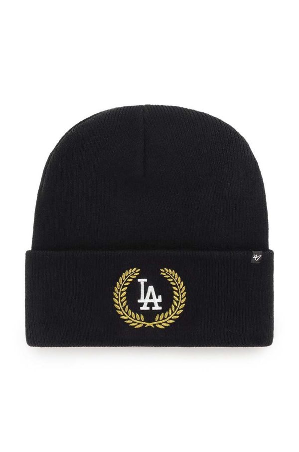 47brand Kapa sa šiltom s dodatkom vune 47brand Mlb Los Angeles Dodgers boja: crna,